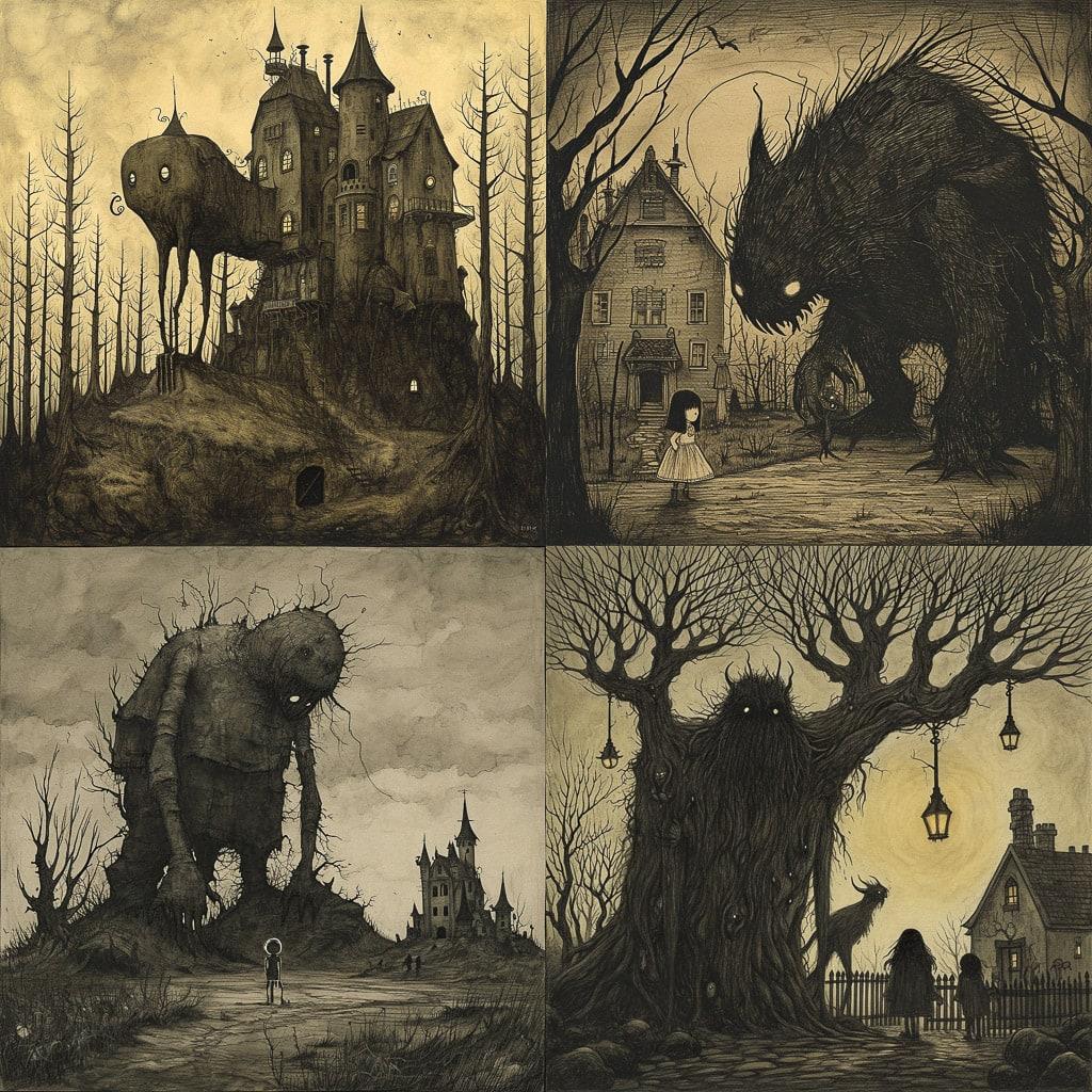 John Kenn Mortensen style, Midjourney V6, render 1 of 4