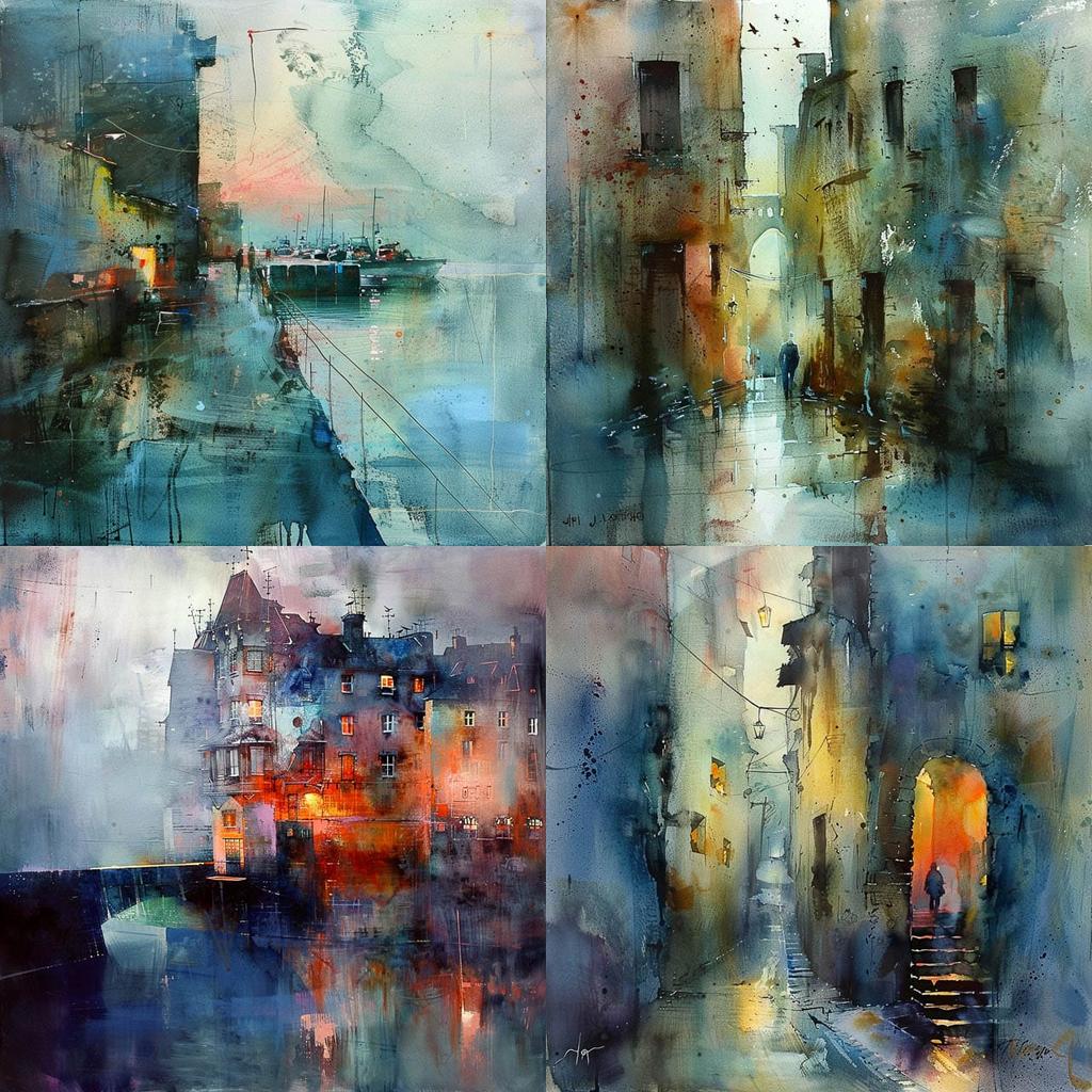 John Lovett style, Midjourney V6, render 1 of 4