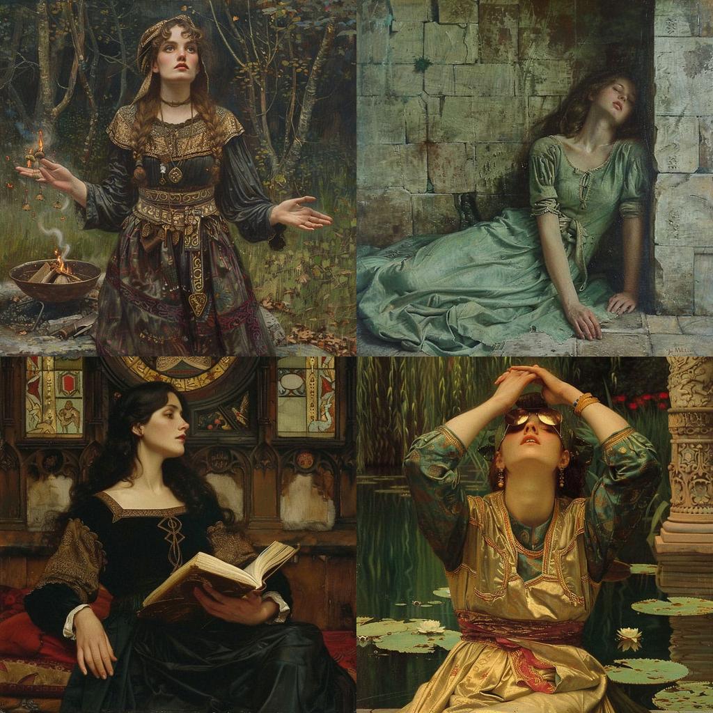 John Maler Collier style, Midjourney V6, render 1 of 4