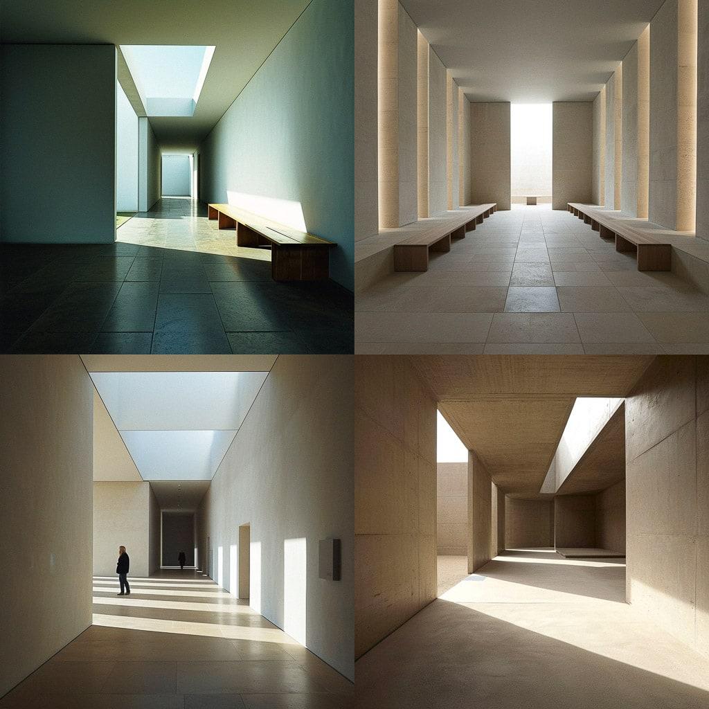 John Pawson style, Midjourney V6, render 1 of 4