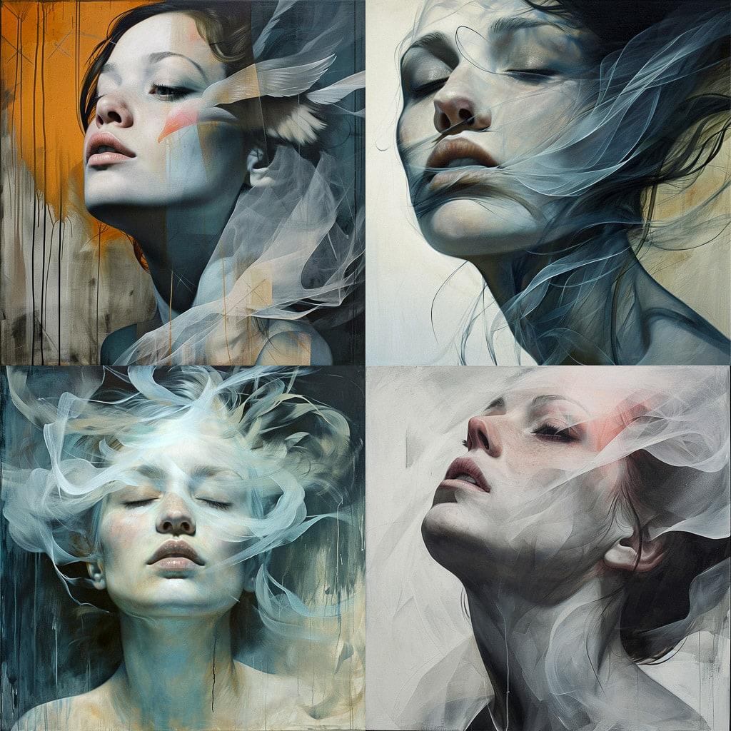John Reuss style, Midjourney V6, render 1 of 4