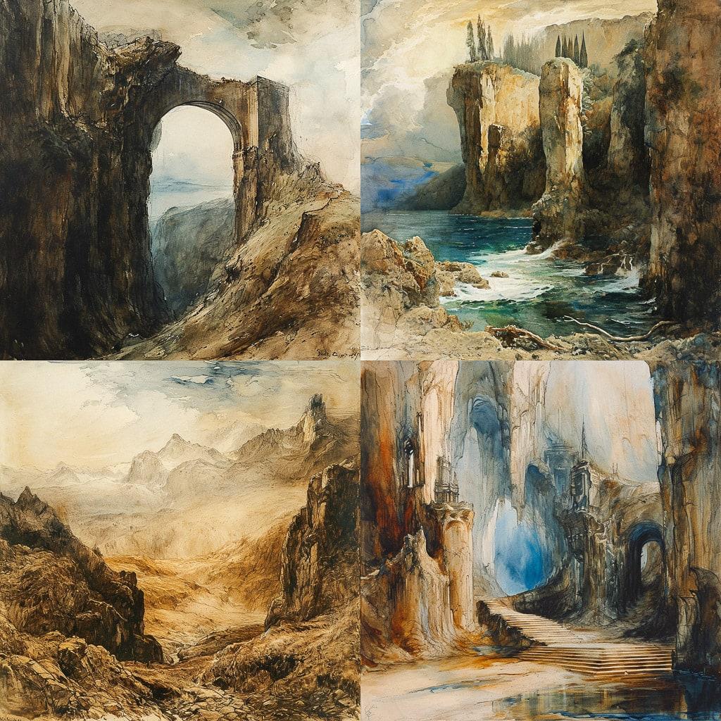 John Ruskin style, Midjourney V6, render 1 of 4