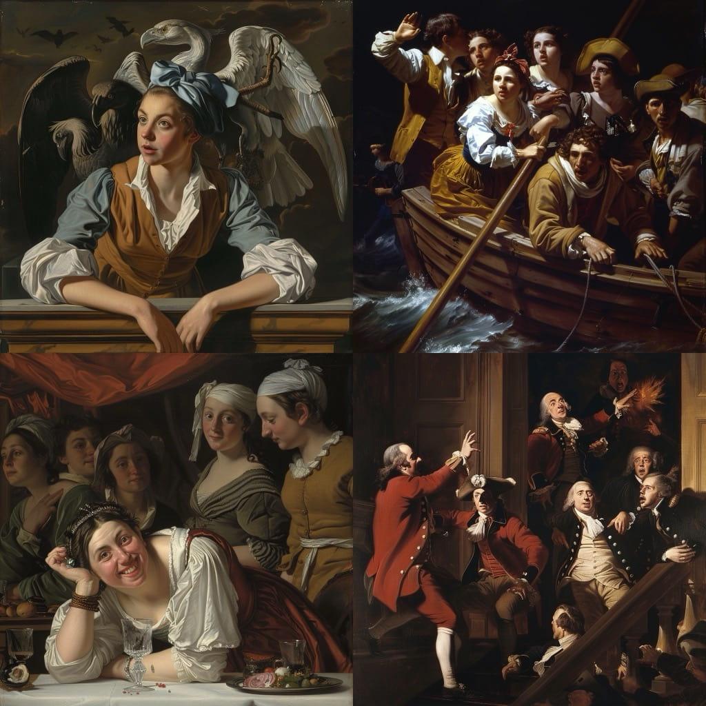 John Singleton Copley style, Midjourney V6, render 1 of 4