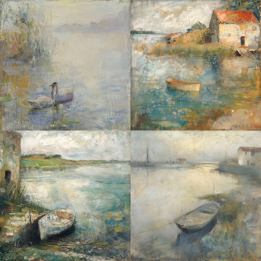 John Twachtman style, Midjourney V6, render 1 of 4