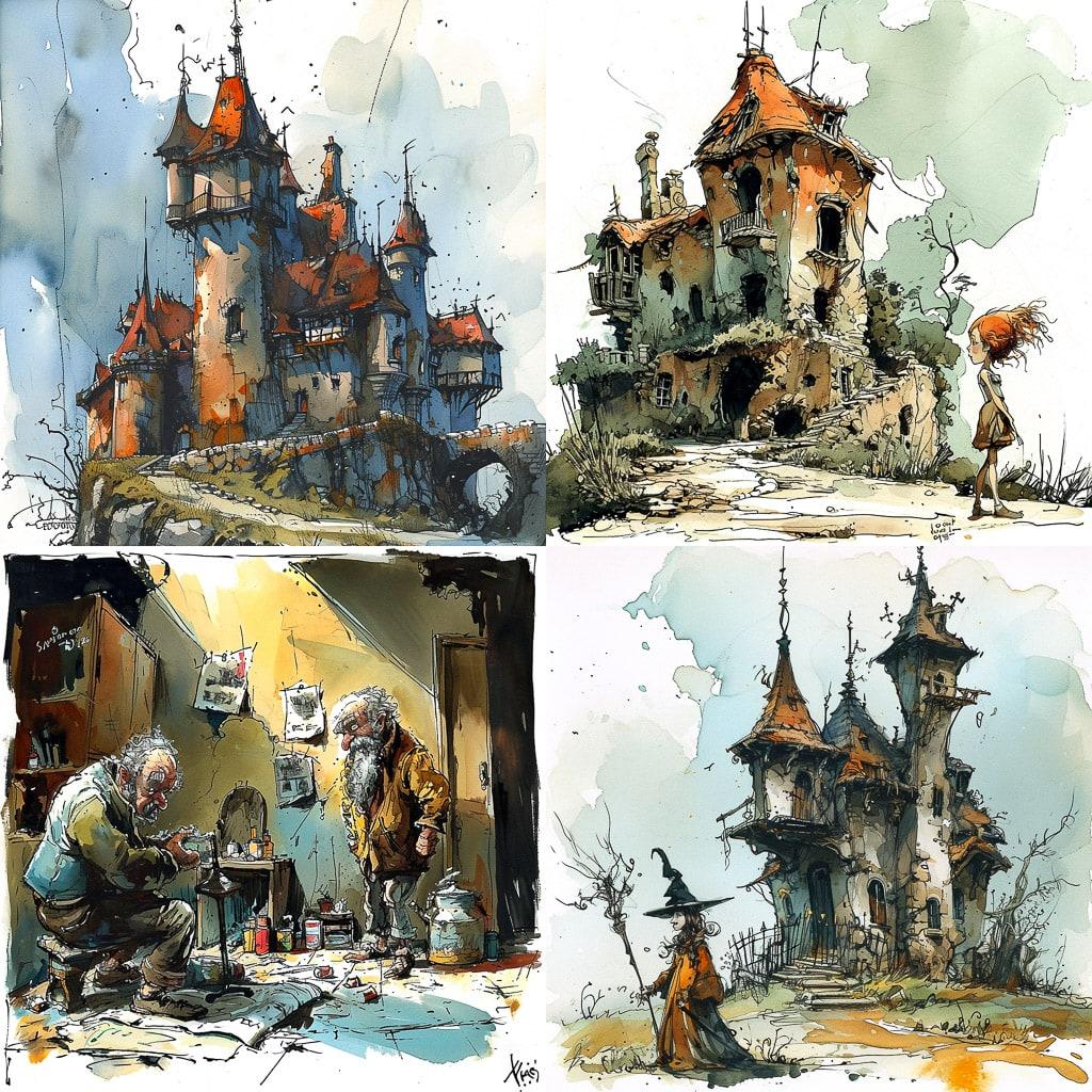 Jos Collignon style, Midjourney V6, render 1 of 4