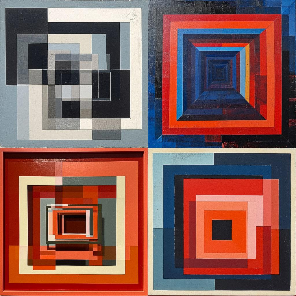Josef Albers style, Midjourney V6, render 1 of 4