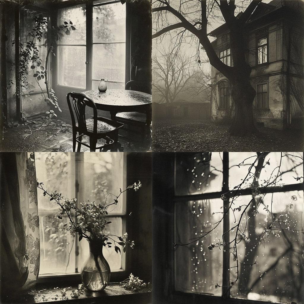 Josef Sudek style, Midjourney V6, render 1 of 4
