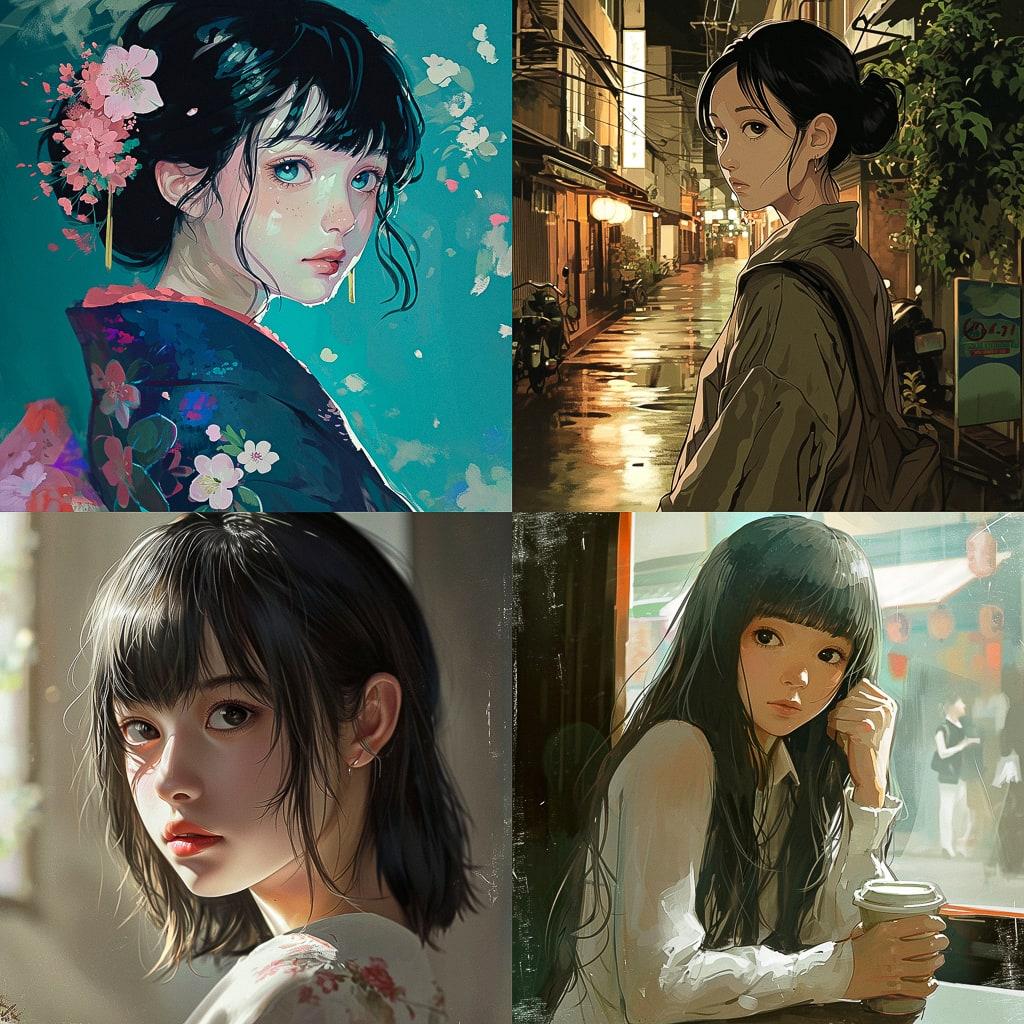Josei anime style style, Midjourney V6, render 1 of 4