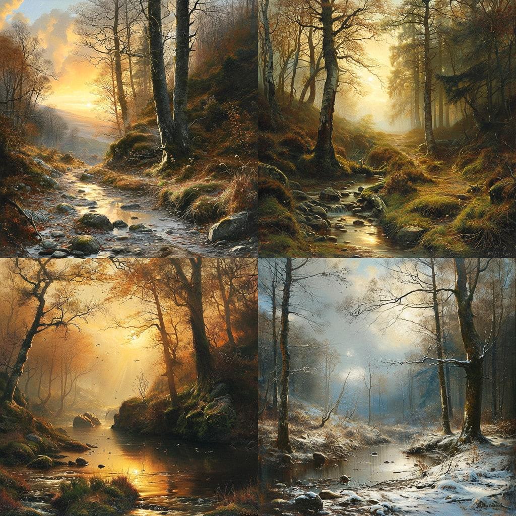 Joseph Farquharson style, Midjourney V6, render 1 of 4