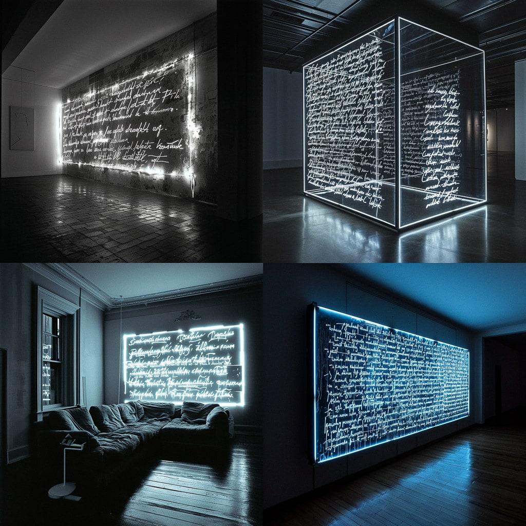 Joseph Kosuth style, Midjourney V6, render 1 of 4