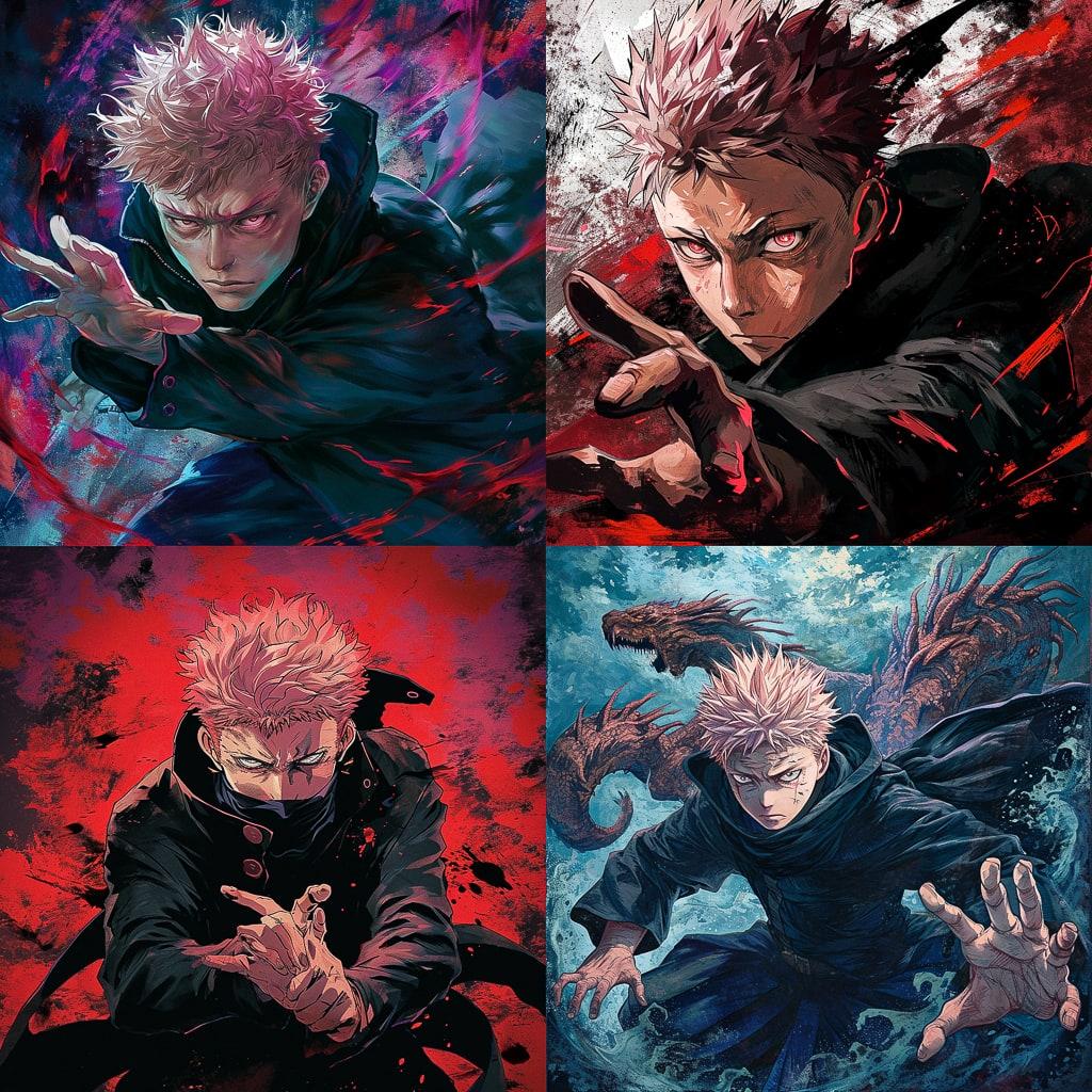 Jujutsu Kaisen style, Midjourney V6, render 1 of 4