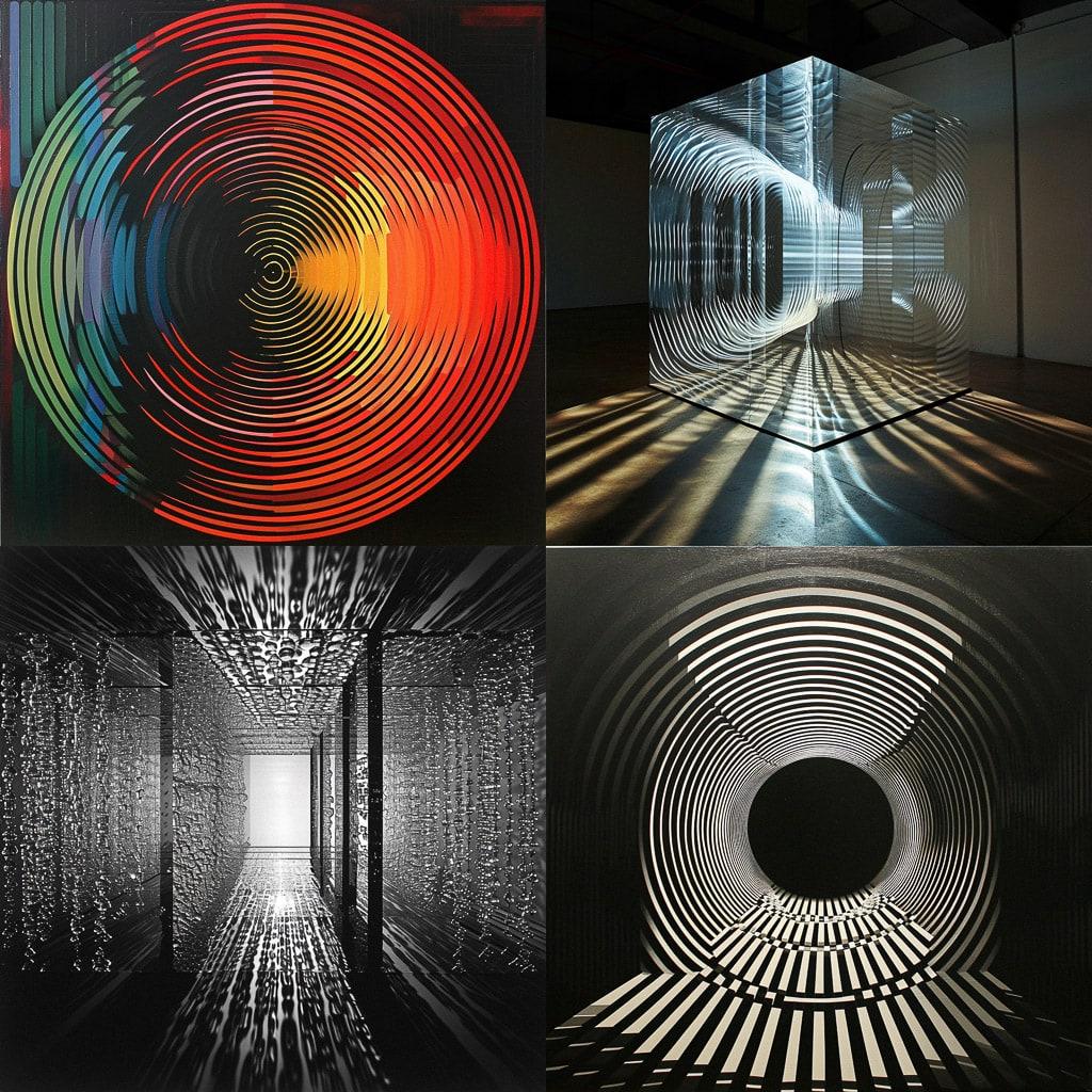 Julio Le Parc style, Midjourney V6, render 1 of 4