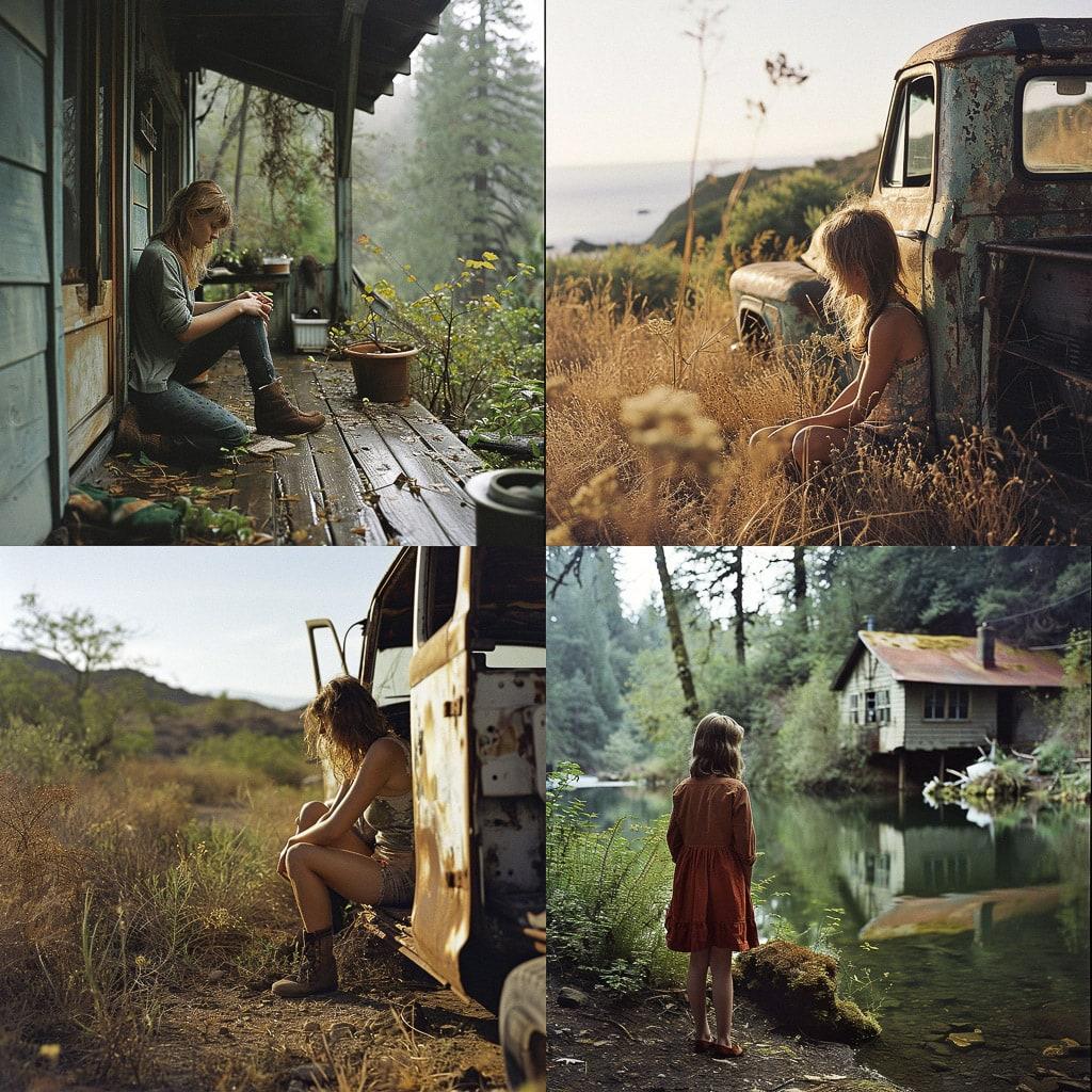 Justine Kurland style, Midjourney V6, render 1 of 4