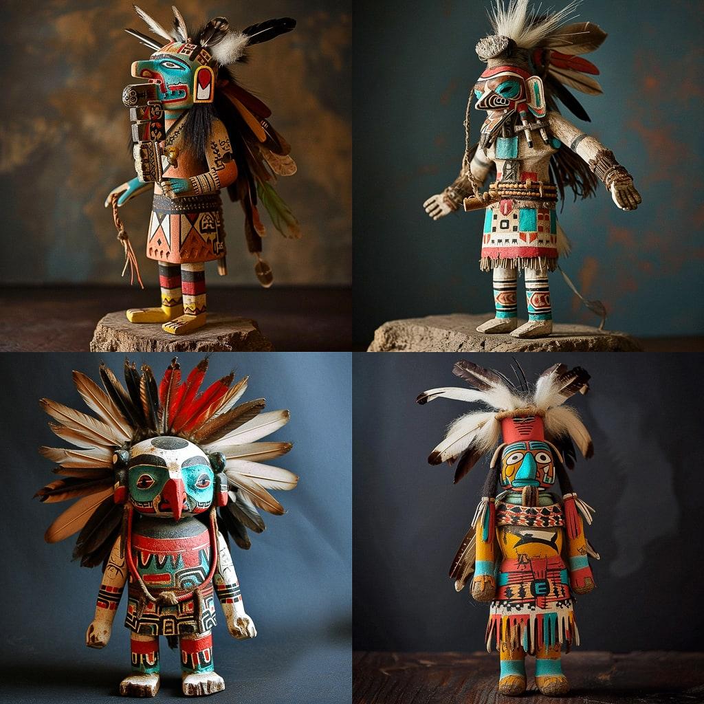 Kachina doll style, Midjourney V6, render 1 of 4