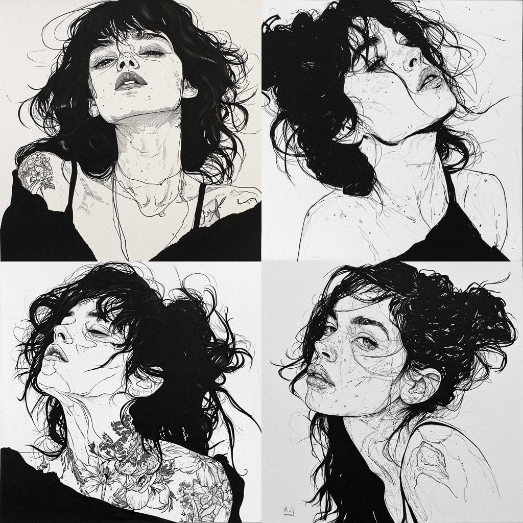 Kaethe Butcher style, Midjourney V6, render 1 of 4