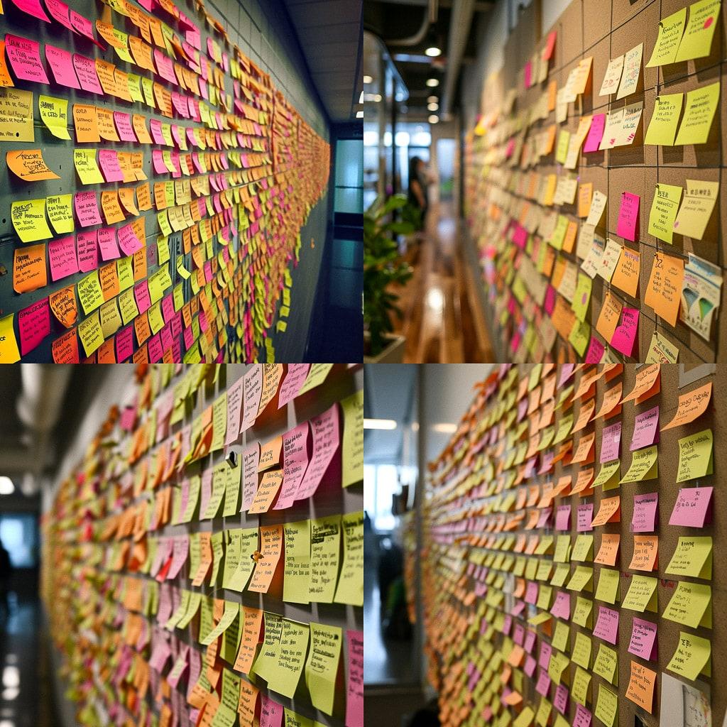 Kanban wall style, Midjourney V6, render 1 of 4