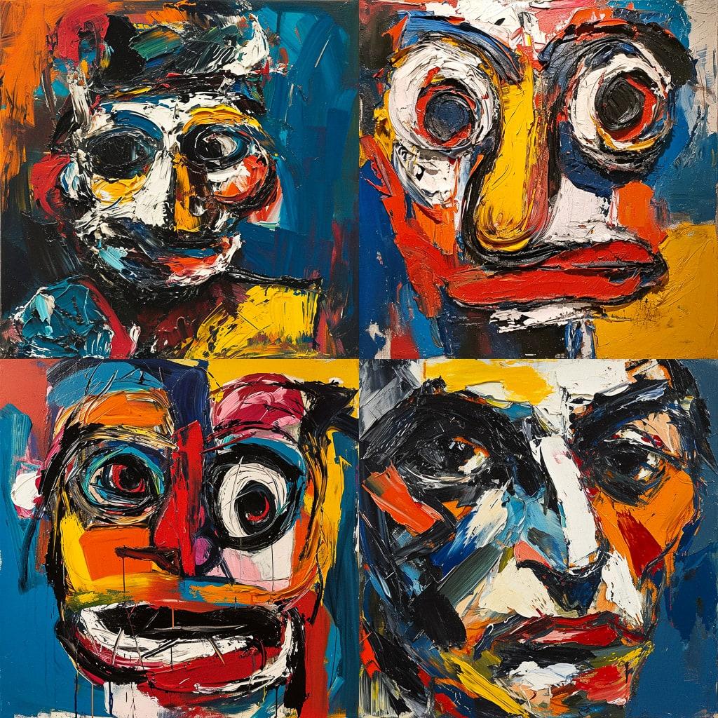 Karel Appel style, Midjourney V6, render 1 of 4