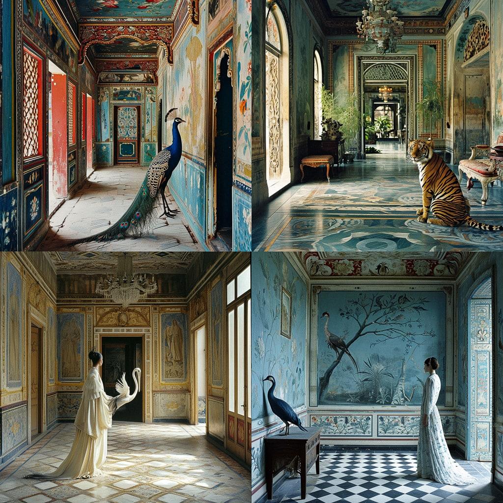 Karen Knorr style, Midjourney V6, render 1 of 4