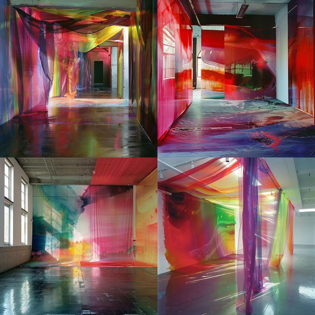Katharina Grosse style, Midjourney V6, render 1 of 4