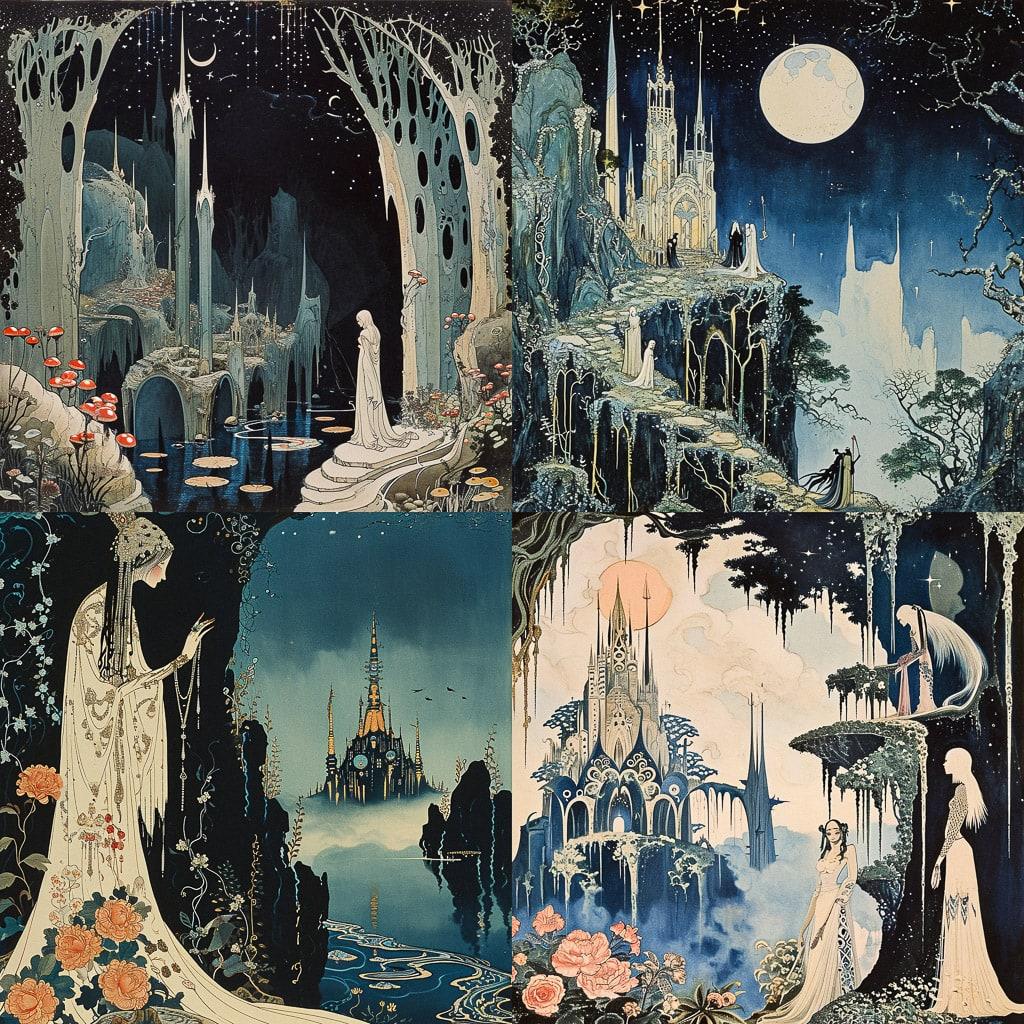 Kay Nielsen style, Midjourney V6, render 1 of 4