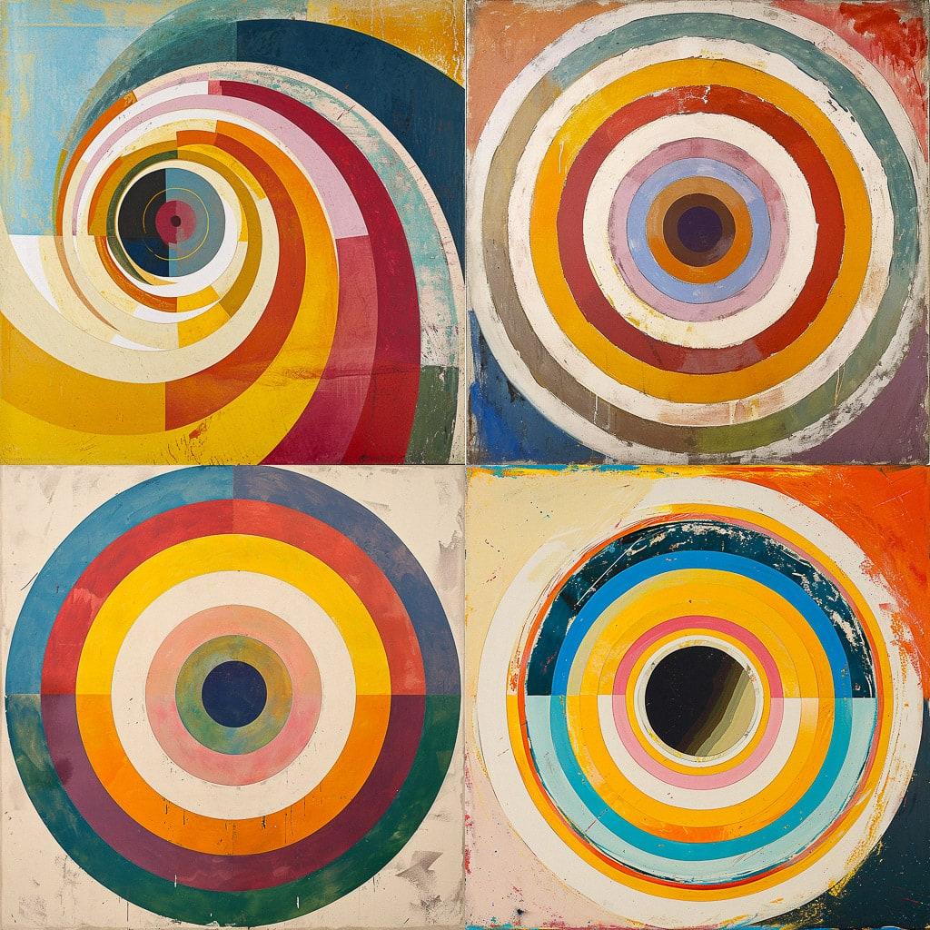Kenneth Noland style, Midjourney V6, render 1 of 4