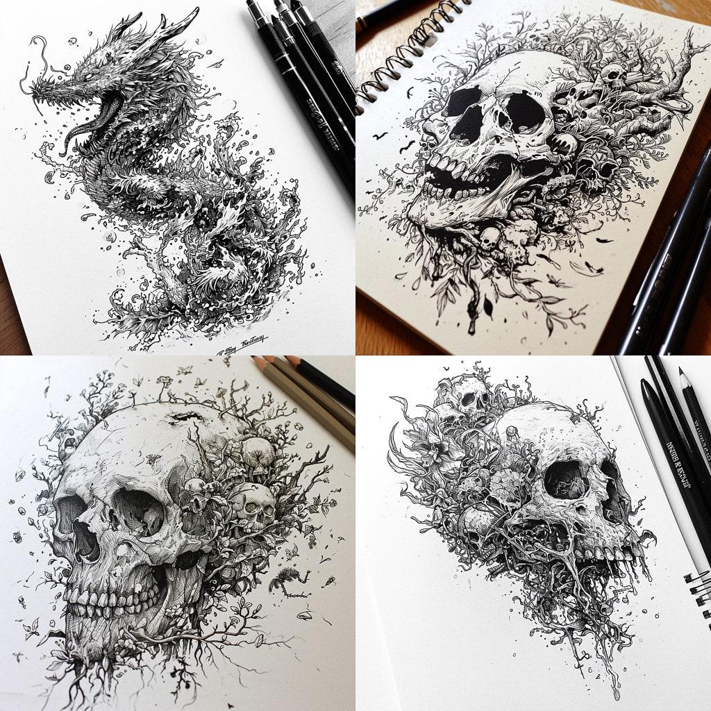 Kerby Rosanes style, Midjourney V6, render 1 of 4