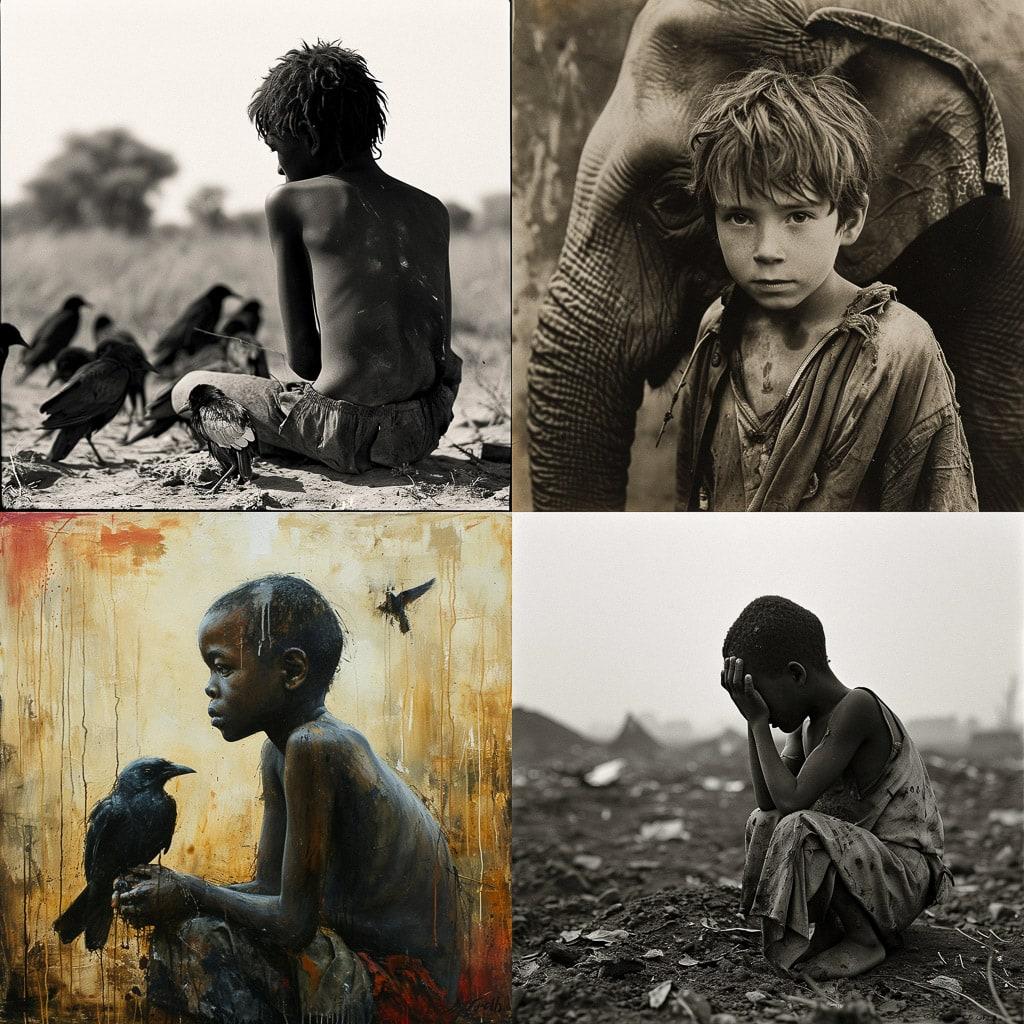 Kevin Carter style, Midjourney V6, render 1 of 4