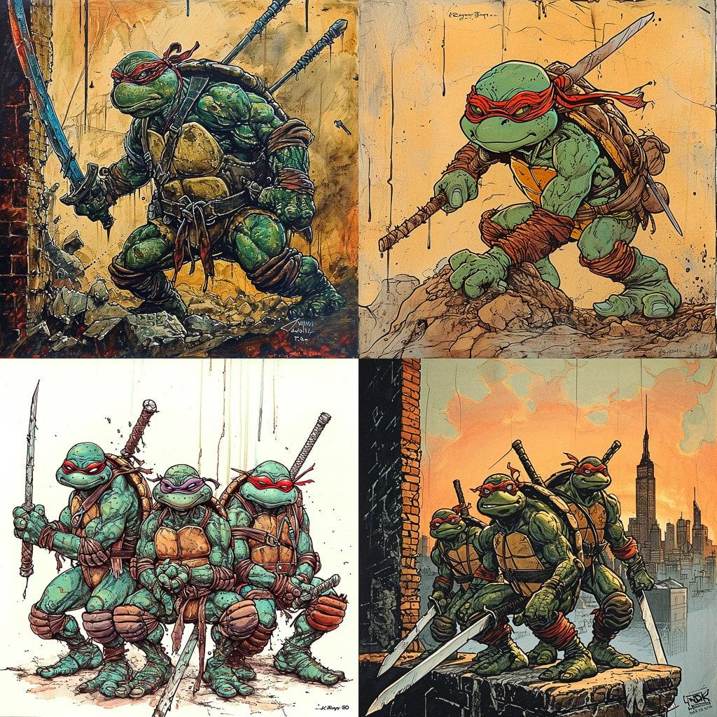 Kevin Eastman style, Midjourney V6, render 1 of 4
