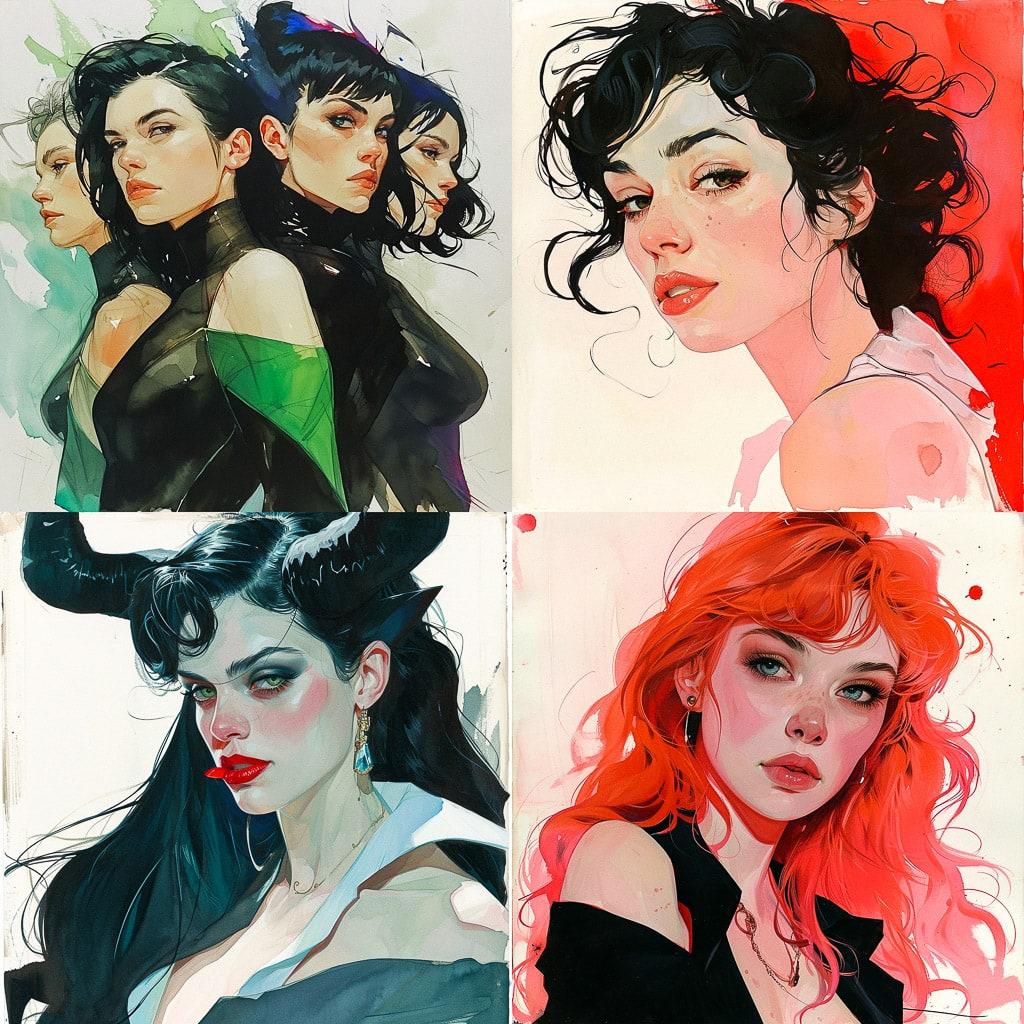Kevin Wada style, Midjourney V6, render 1 of 4