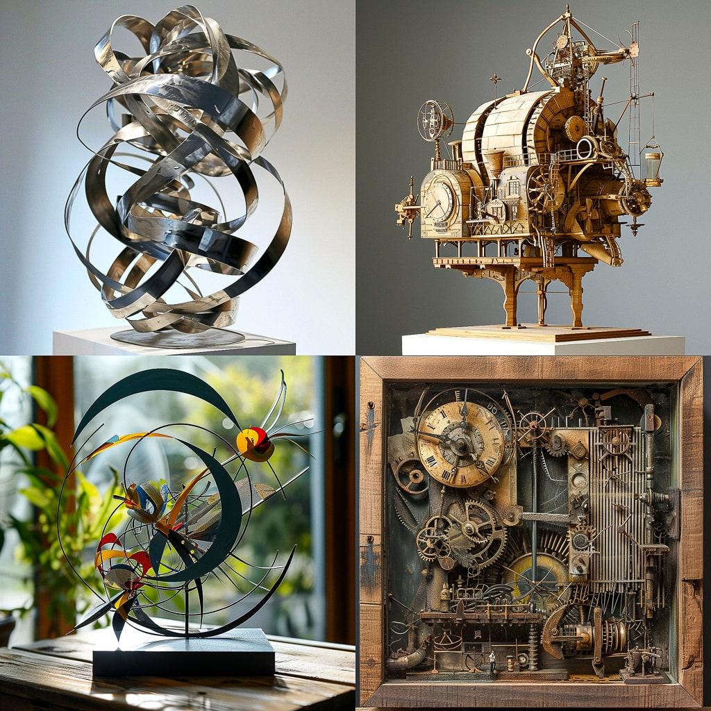 Kinetic art style, Midjourney V6, render 1 of 4
