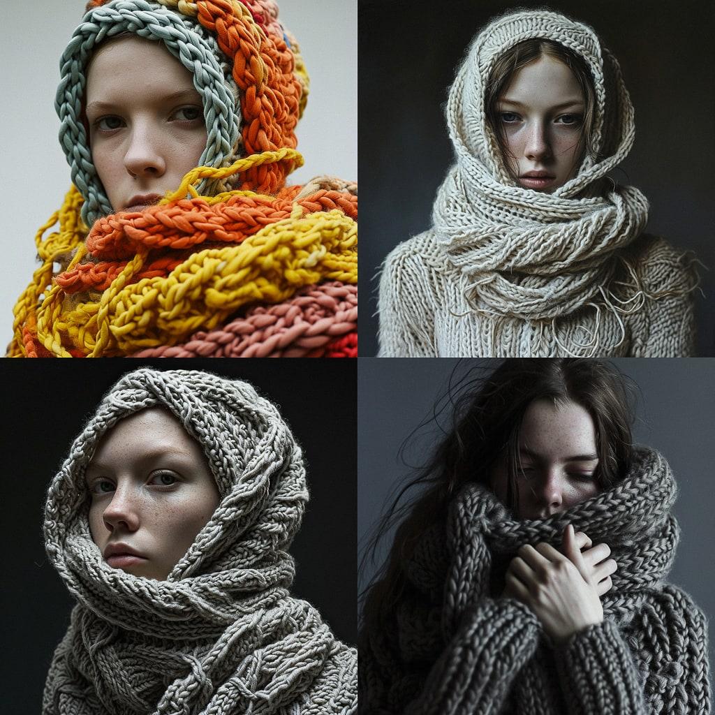 Knitted style, Midjourney V6, render 1 of 4