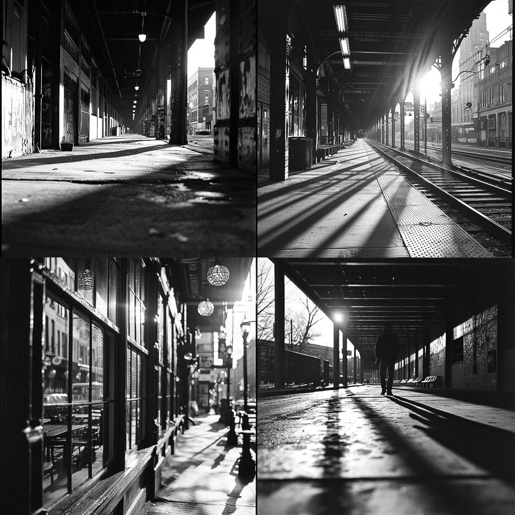 Kodak Tri-X 400 style, Midjourney V6, render 1 of 4