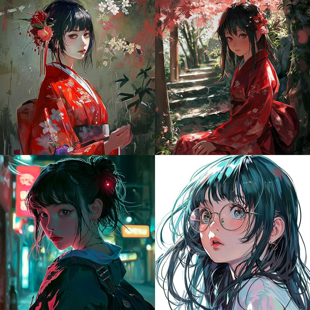 Kodomomuke anime style style, Midjourney V6, render 1 of 4