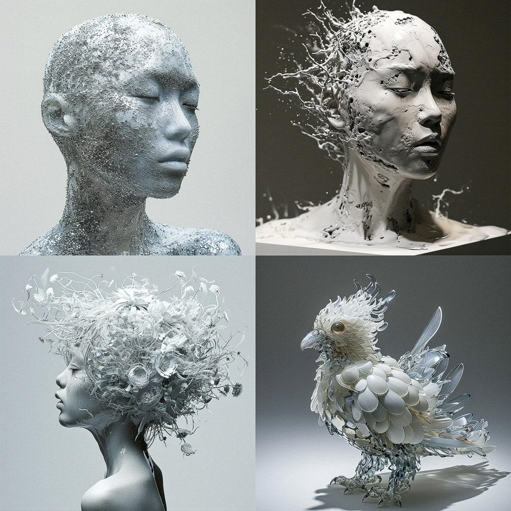 Kohei Nawa style, Midjourney V6, render 1 of 4