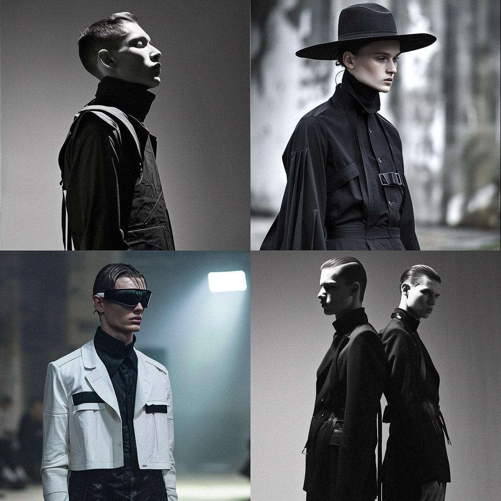 Kris Van Assche style, Midjourney V6, render 1 of 4