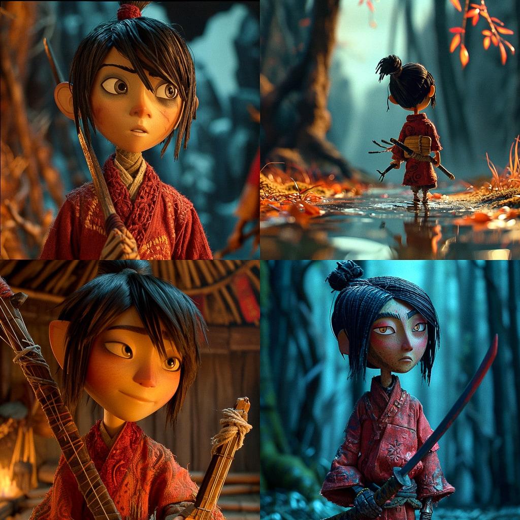Kubo And The Two Strings style, Midjourney V6, render 1 of 4
