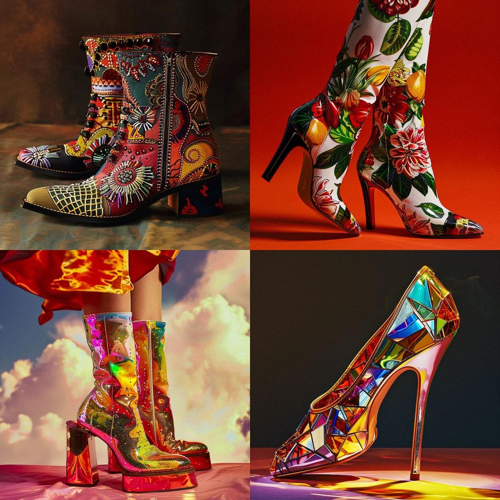 Kurt Geiger style, Midjourney V6, render 1 of 4