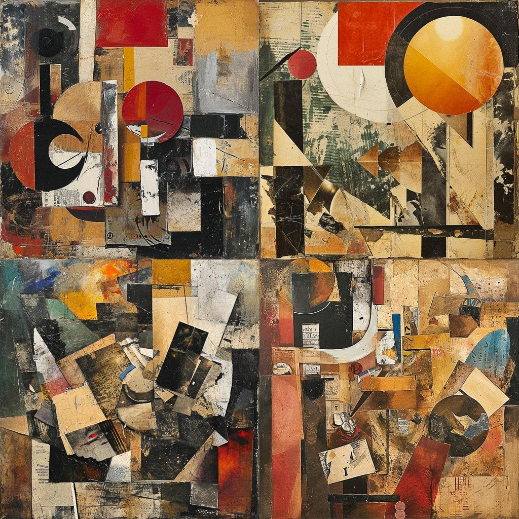 Kurt Schwitters style, Midjourney V6, render 1 of 4