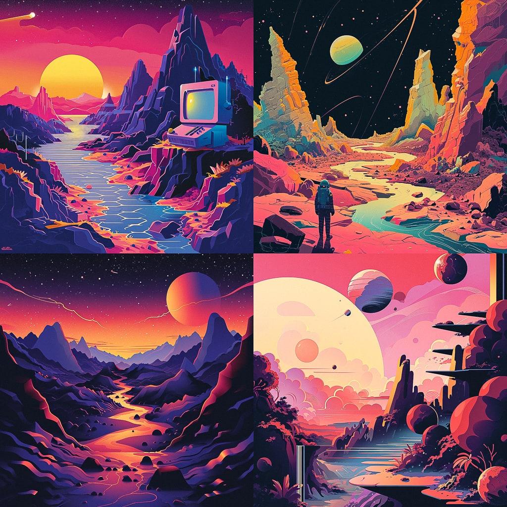 Kurzgesagt style, Midjourney V6, render 1 of 4
