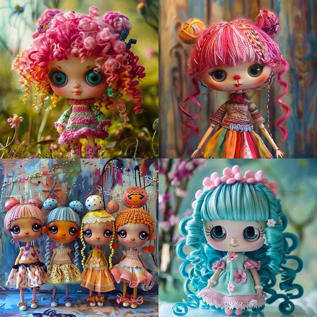 Lalaloopsy style, Midjourney V6, render 1 of 4