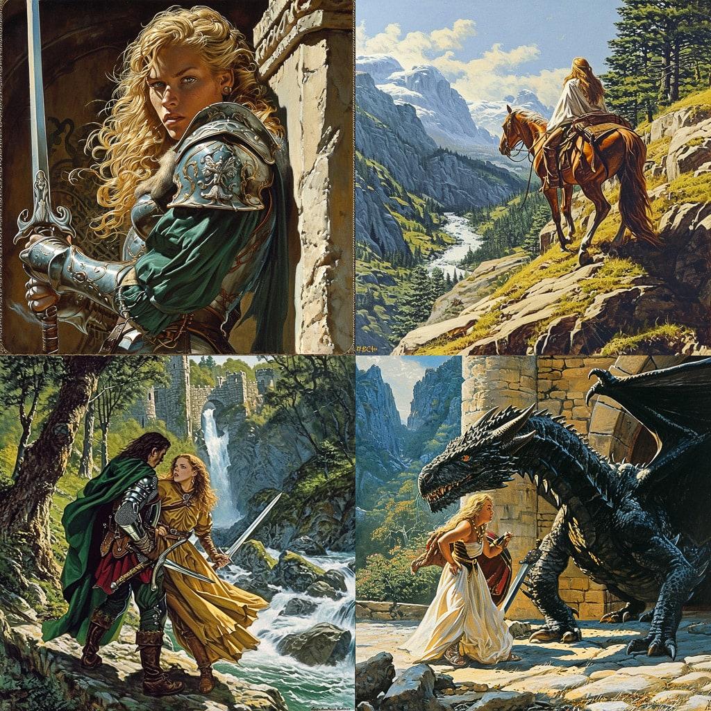 Larry Elmore style, Midjourney V6, render 1 of 4