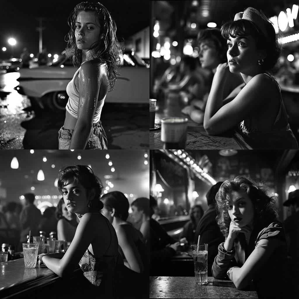 Larry Fink style, Midjourney V6, render 1 of 4