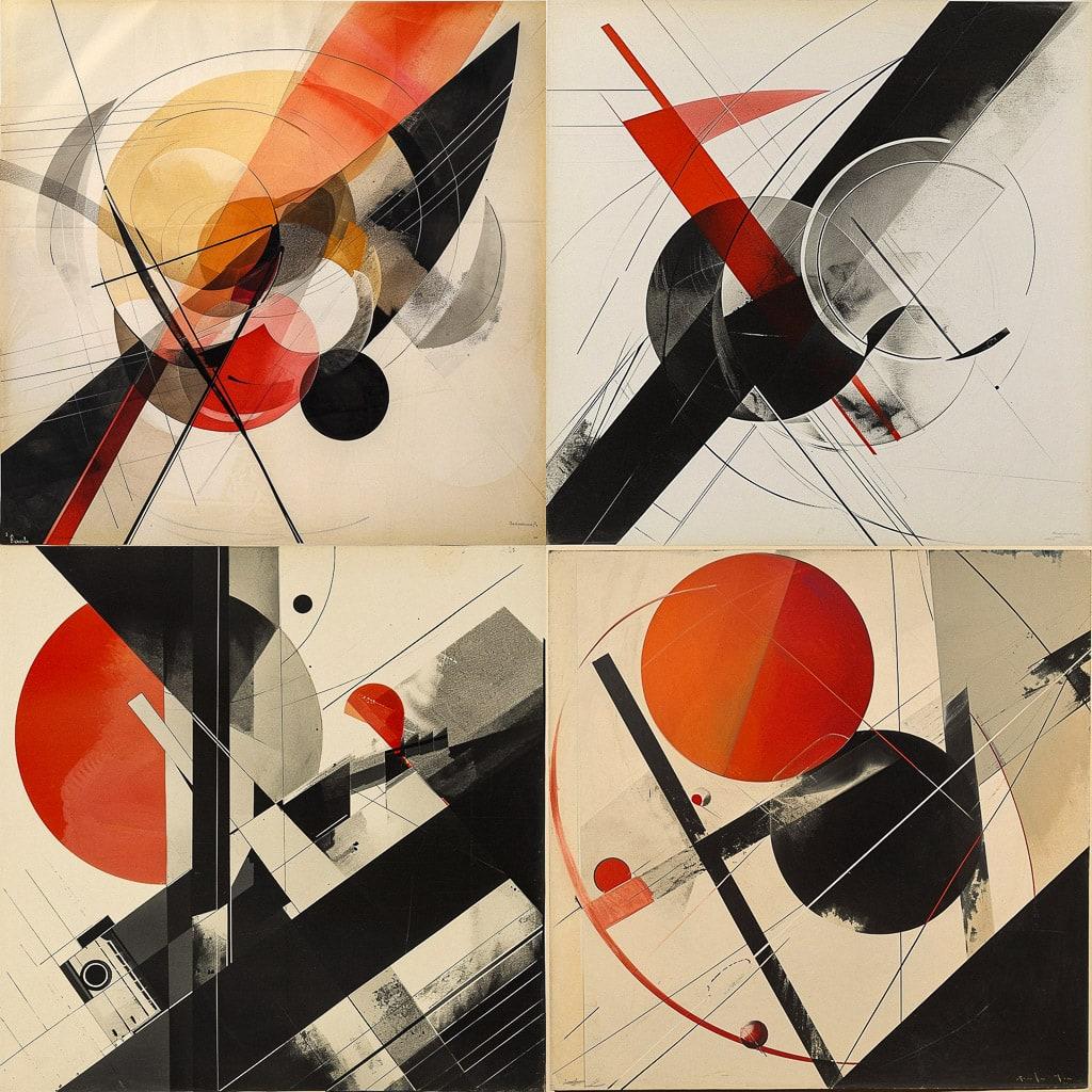 Laszlo Moholy-Nagy style, Midjourney V6, render 1 of 4