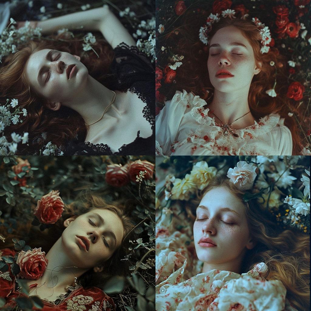 Laura Makabresku style, Midjourney V6, render 1 of 4