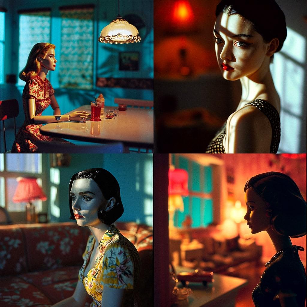Laurie Simmons style, Midjourney V6, render 1 of 4