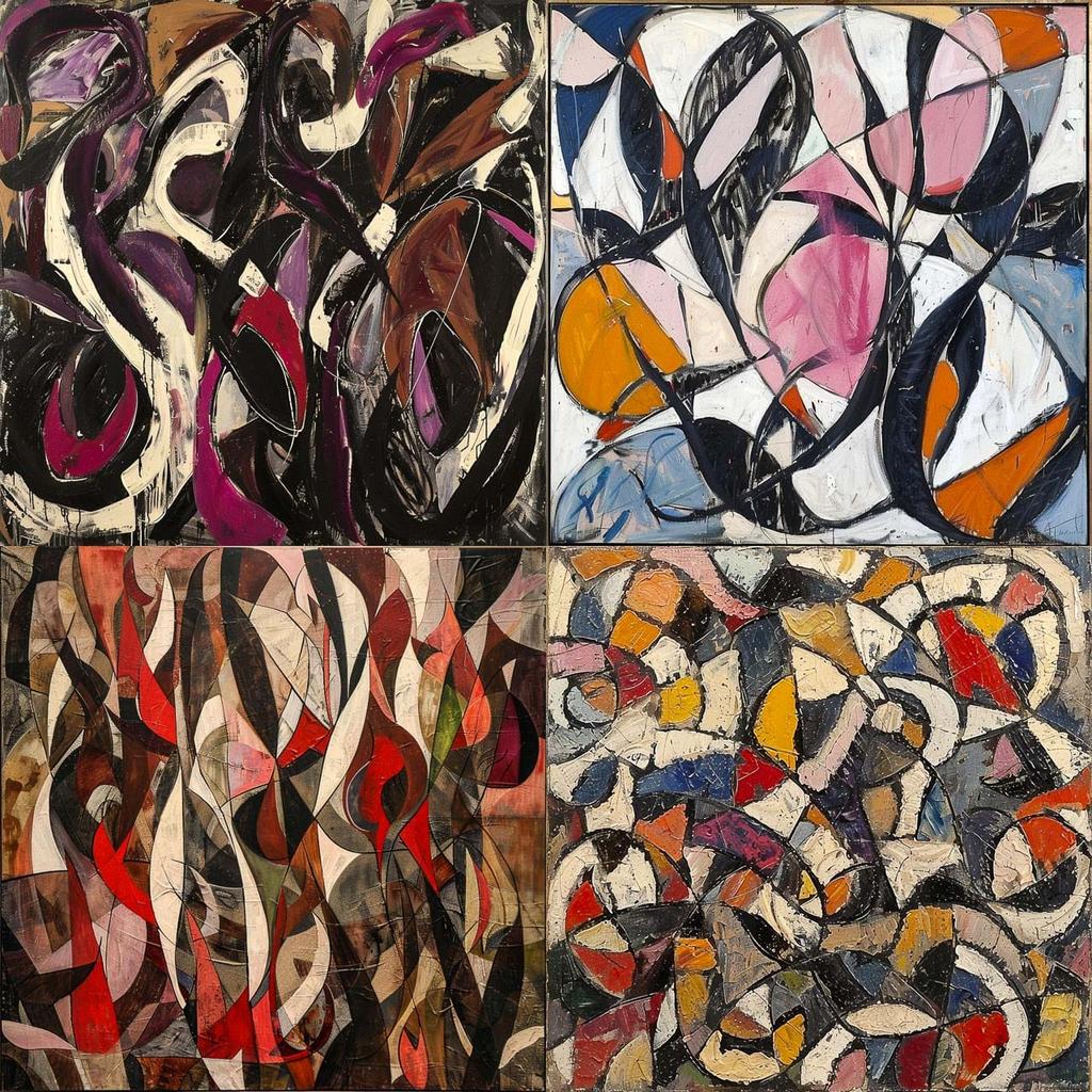 Lee Krasner style, Midjourney V6, render 1 of 4
