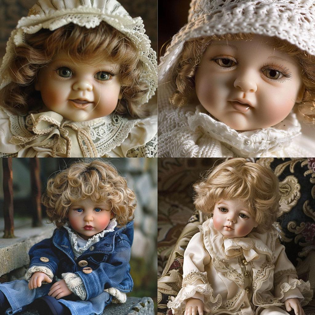 Lee Middleton doll style, Midjourney V6, render 1 of 4