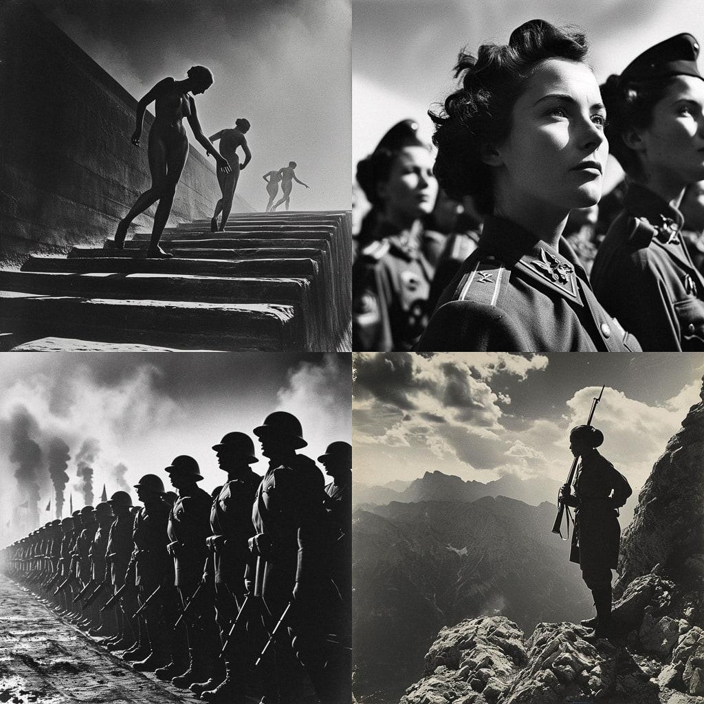 Leni Riefenstahl style, Midjourney V6, render 1 of 4