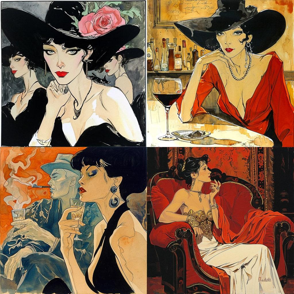 Leone Frollo style, Midjourney V6, render 1 of 4