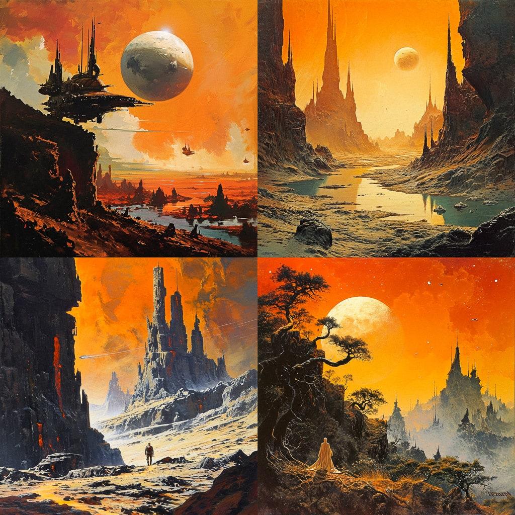 Les Edwards style, Midjourney V6, render 1 of 4
